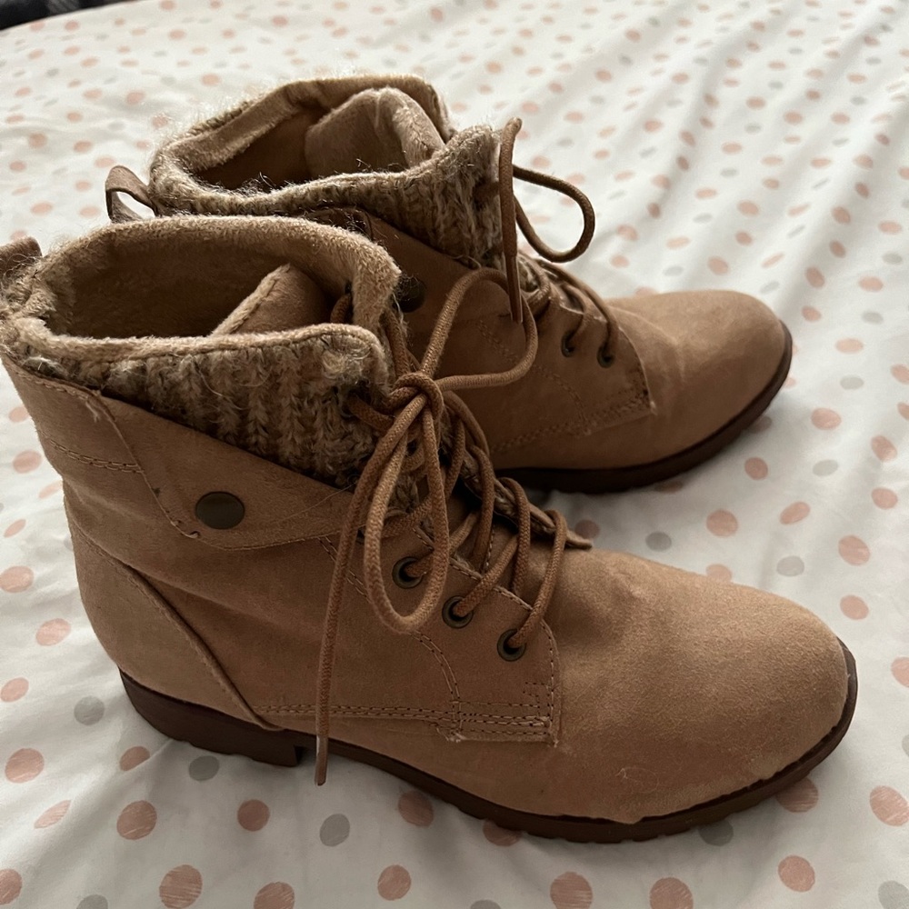 Womens Ankle Booties Tan Brown Size 7.5